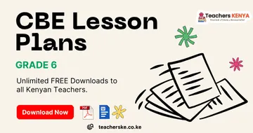 CBC Grade 6 Lesson plans