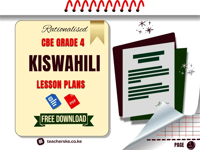 Term 2 Grade 4 Kiswahili Lesson Plan