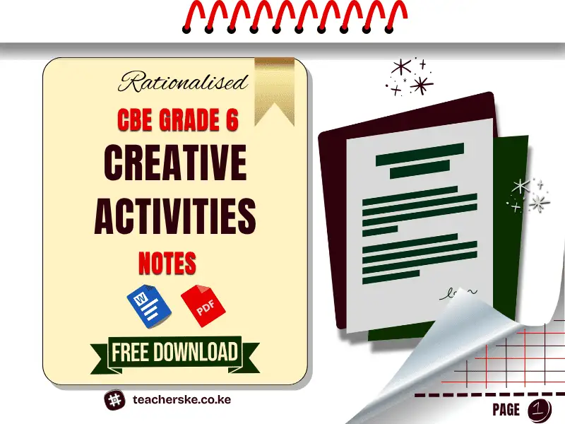 Grade 6 Creative Activities Lesson Notes