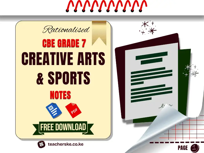 Grade 7 Creative Arts and Sports Lesson Notes
