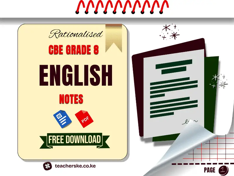 Grade 8 English Lesson Notes