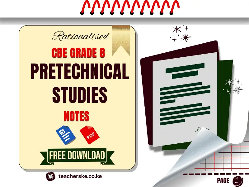 Grade 8 Pre-Technical Studies Lesson Notes