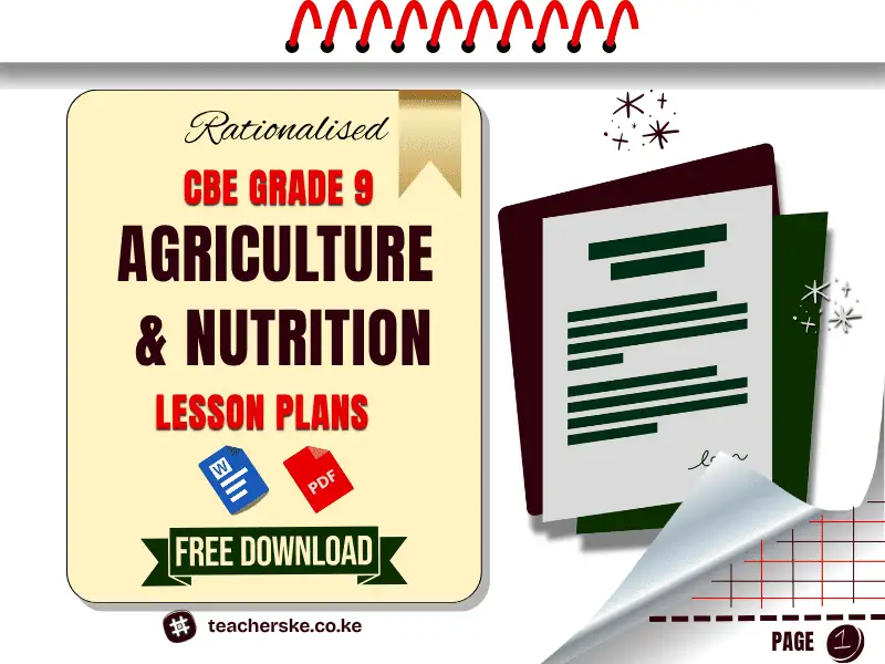 Term 1 Grade 9 Agriculture and Nutrition Lesson Plans