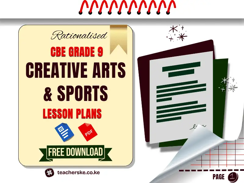 Term 1 Grade 9 Creative Arts and Sports Lesson Plans
