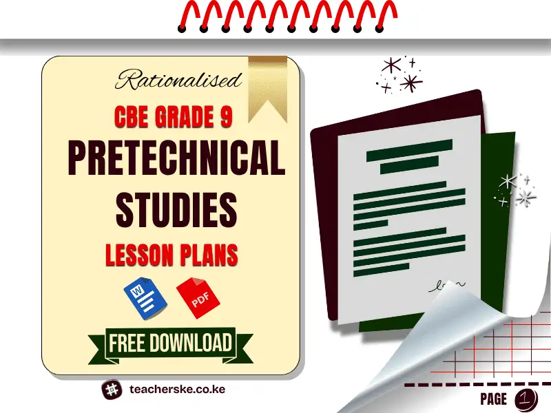 Term 1 Grade 9 Pre-Technical Studies Lesson Plans