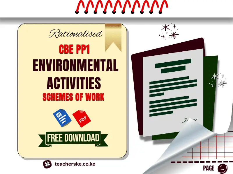 Term 2 PP1 Environmental Activities schemes of work