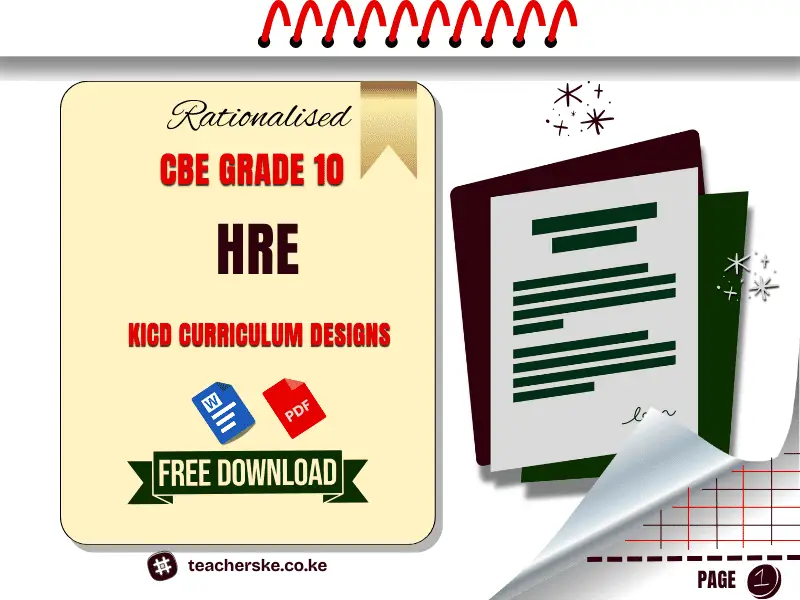 Grade 10 HRE KICD Curriculum Design