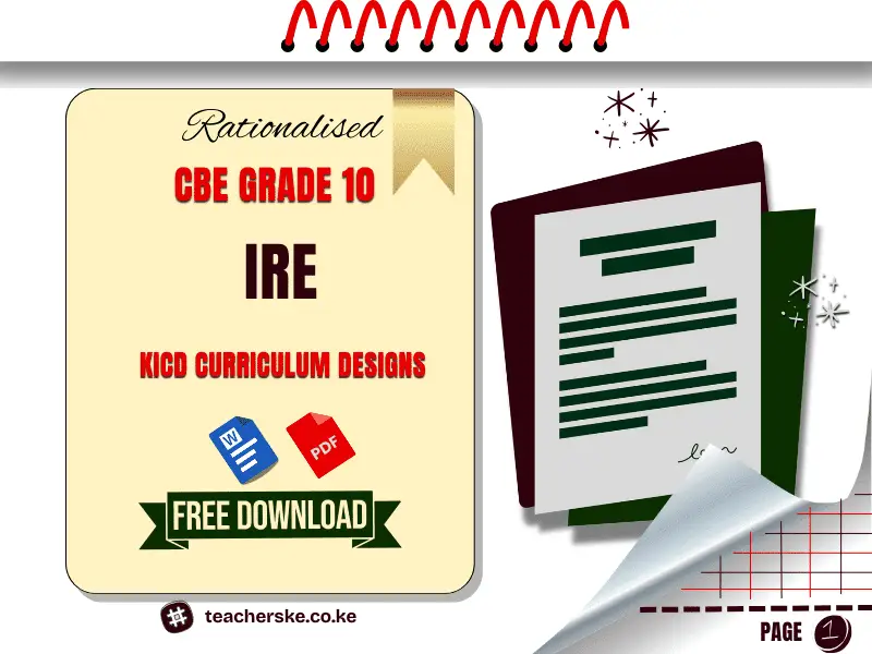 Grade 10 IRE KICD Curriculum Design