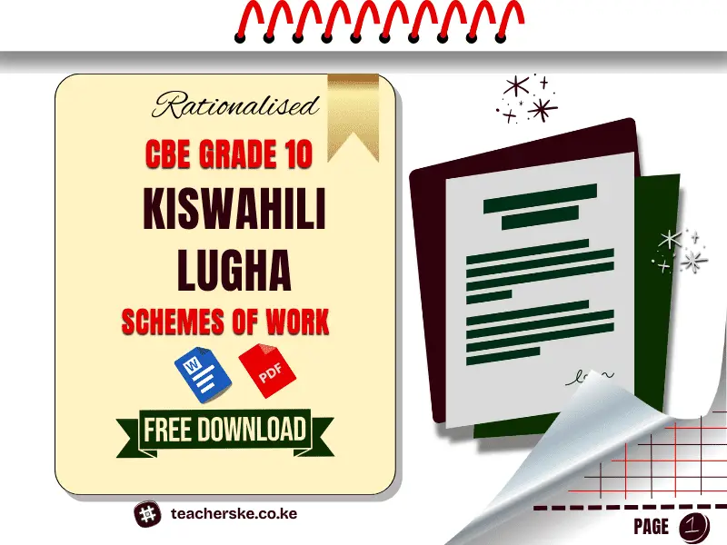 Term 1 Grade 10 Kiswahili Lugha Schemes of Work