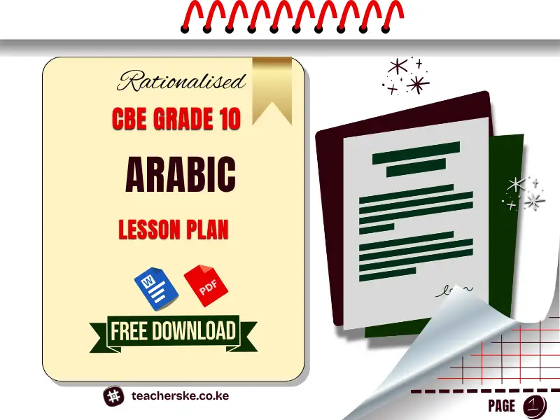 Term 2 Grade 10 Arabic Lesson Plan