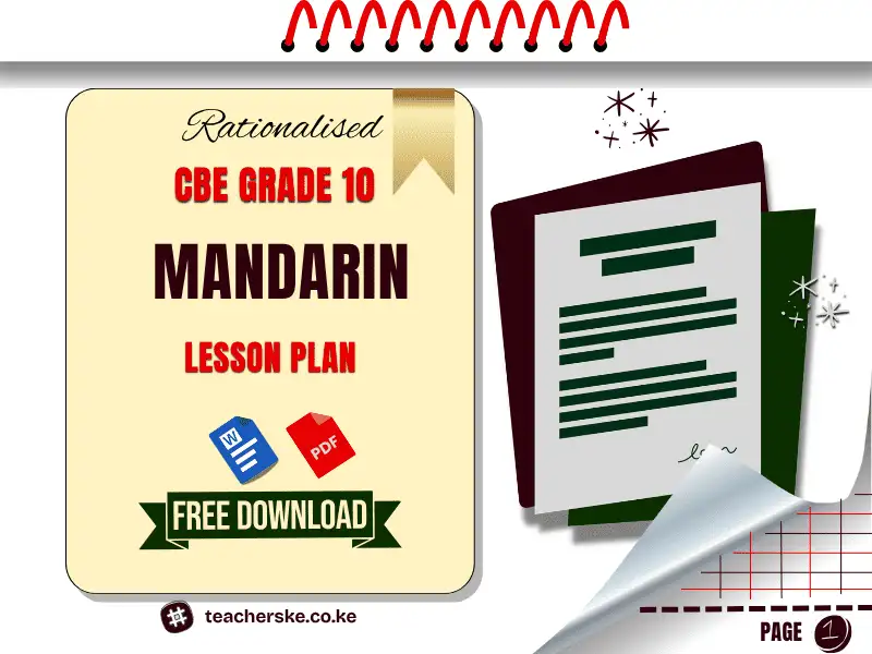 Term 2 Grade 10 Mandarin Lesson Plan